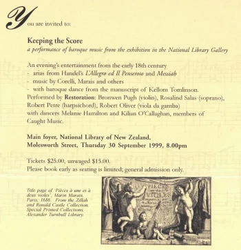 Keeping the Score flyer